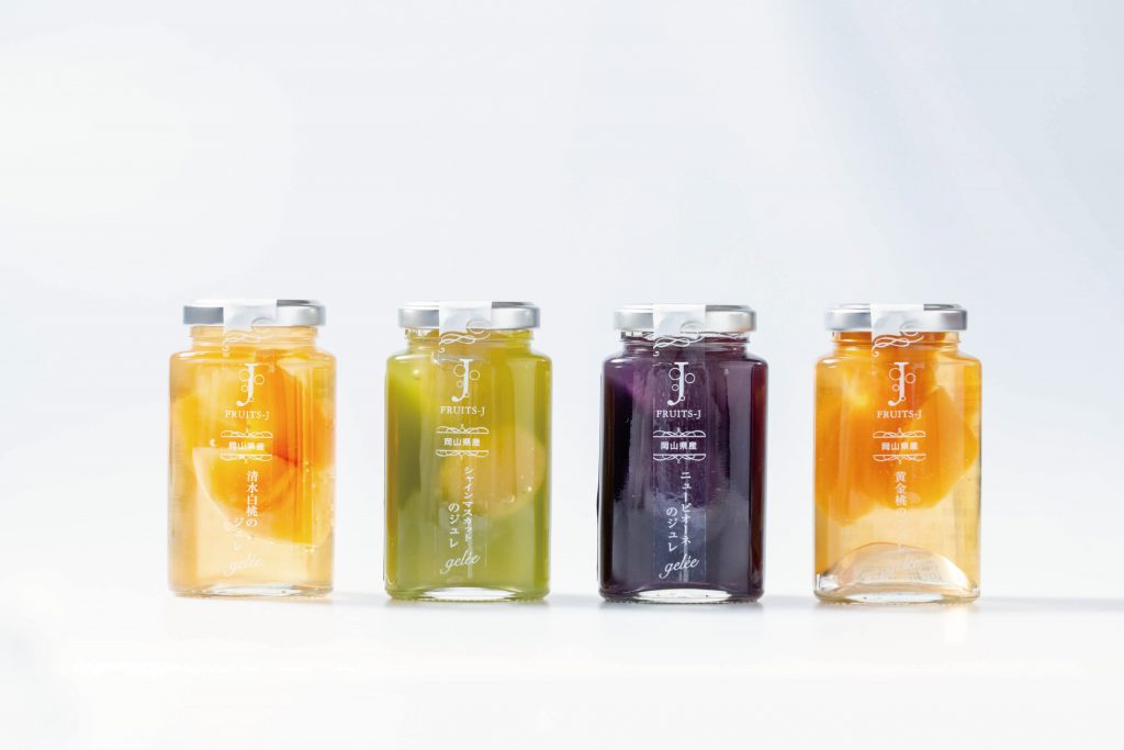 岡山県産桃とぶどうのジュレ4本